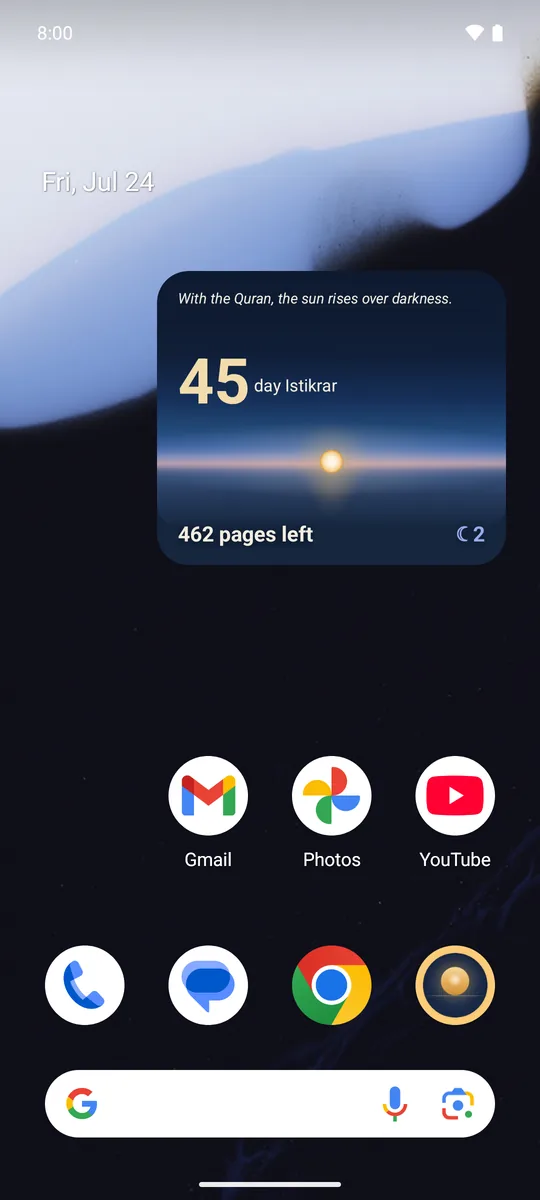 Ana ekran widget'ı