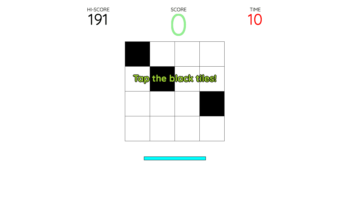 Tap the Black Tiles